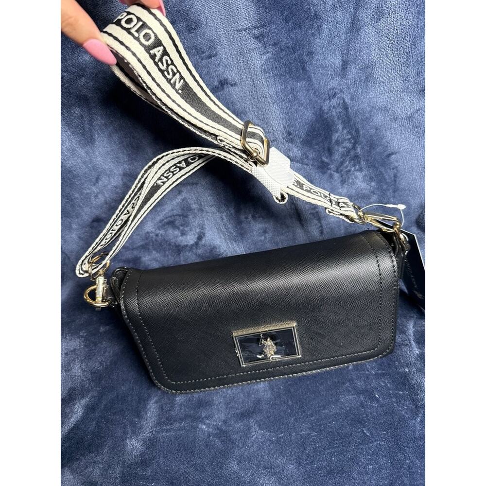 U.S. Polo Assn. Black Crossbody Bag NWT - Picture 7 of 8